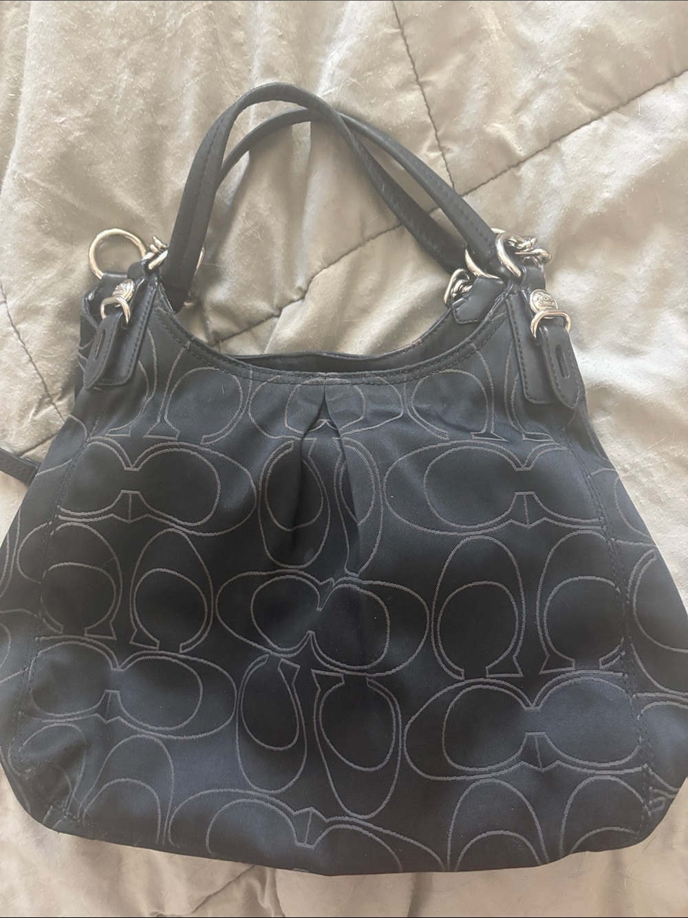 Coach Black Signature Shoulder Bag